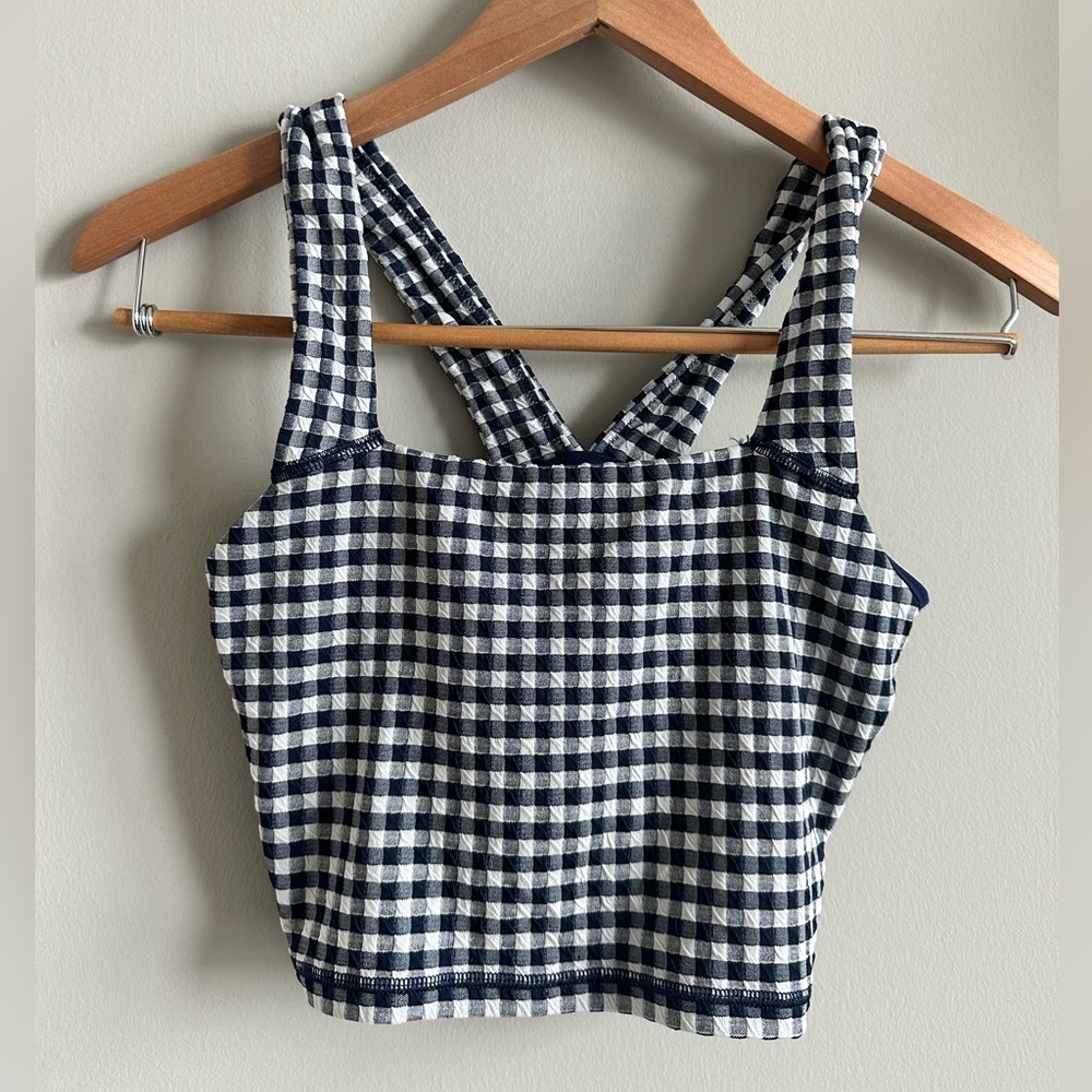 Gingham sports bra